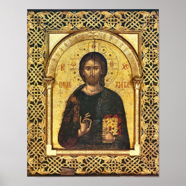 Jesus Christ Pantocrator, Lord of All Icon Print   (Front)