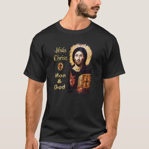 Jesus Christ Pantocrator Man  God Catholic  T_Shirt