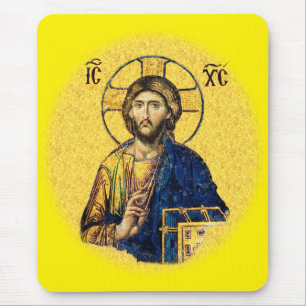 Jesus Christ Pantocrator Mouse Pad