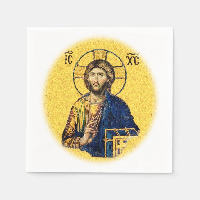 Jesus Christ Pantocrator Napkins (Front)