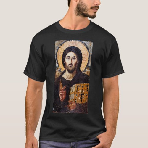 Jesus Christ Pantocrator Sinai Orthodo Christian I T_Shirt