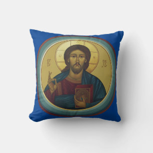 Jesus Christ Pantocrator Throw Pillow