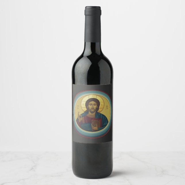 Jesus Christ Pantocrator  Wine Label (Front)