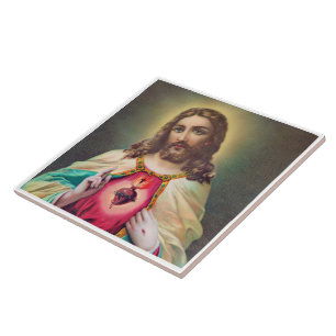 Jesus Christ Photo Ceramic Tile Wall Art Decor