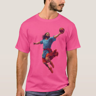 Jesus Christ Playing Basketball - Funny Dunking Te T-Shirt