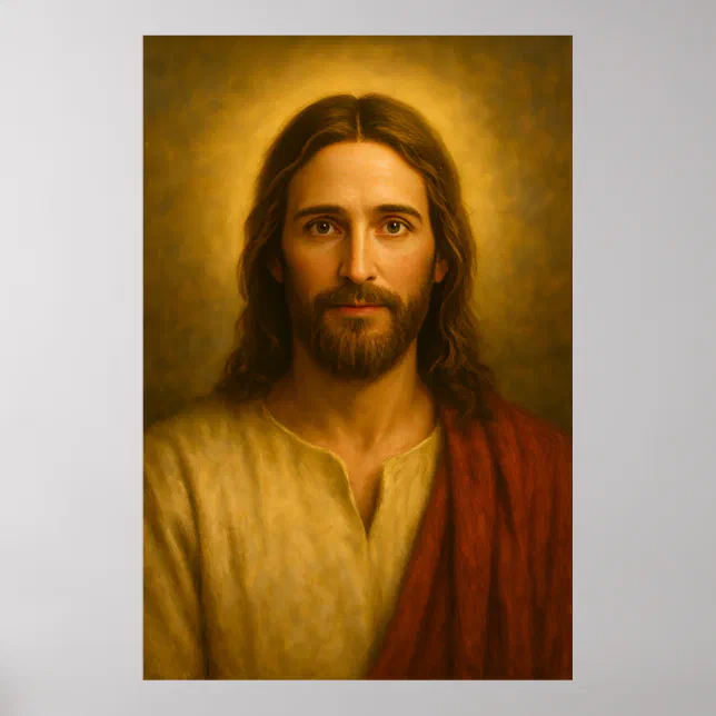 Jesus Christ Portrait #1™ LDS Wall Art Poster | Zazzle