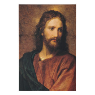 Jesus Christ, Portrait by Heinrich Hofmann Faux Canvas Print