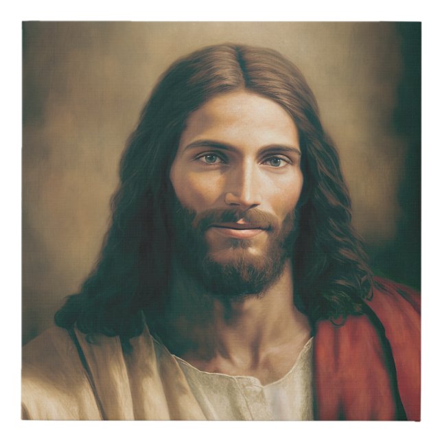 Jesus Christ Portrait - Faux Canvas 10x10 (Front)