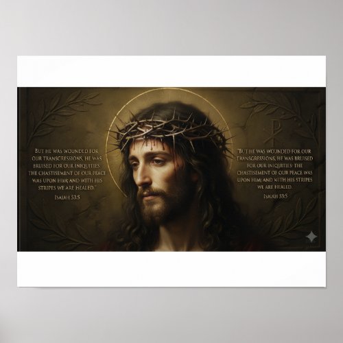 Jesus Christ Portrait Poster | Christian Wall Art