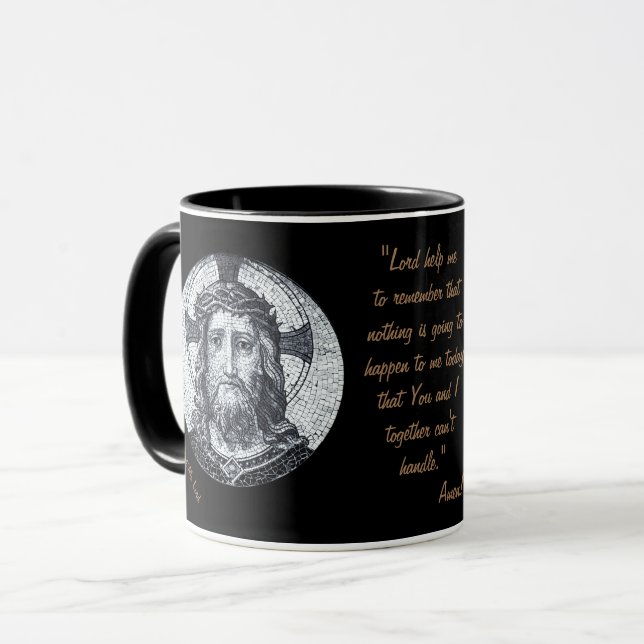 Jesus Christ & Prayer "Protect Me Lord" Coffee Tea Mug (Front Left)