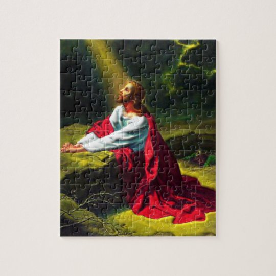 Jesus Christ Praying In The Garden Of Gethsemane Jigsaw Puzzle 