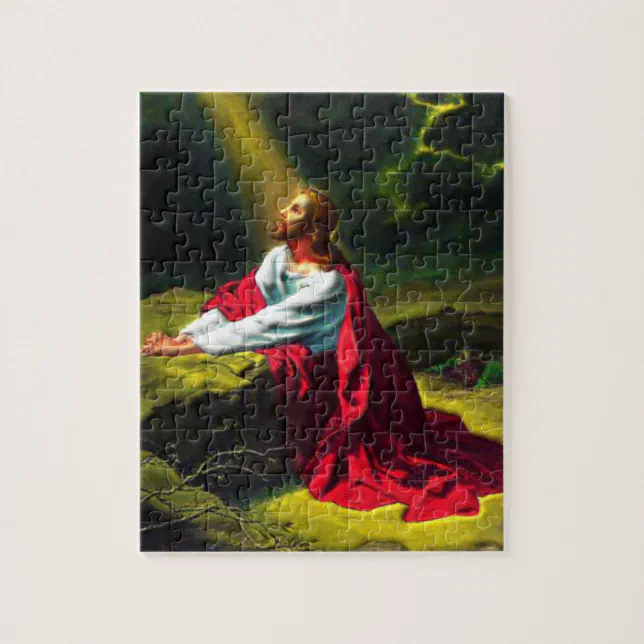 Jesus Christ Praying in the Garden of Gethsemane Jigsaw Puzzle | Zazzle