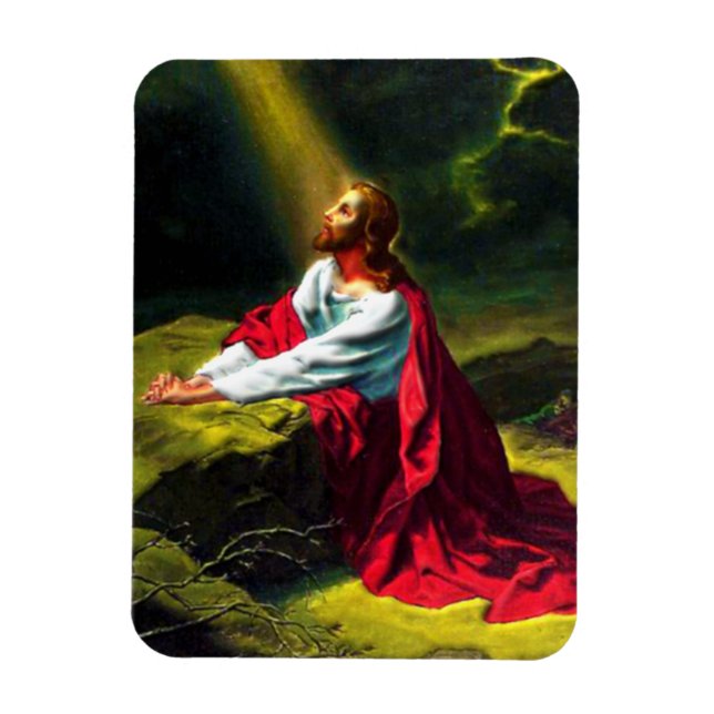 Jesus Christ Praying in the Garden of Gethsemane Magnet (Vertical)