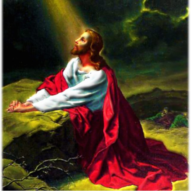 Jesus Christ Praying in the Garden of Gethsemane Statuette (Front)