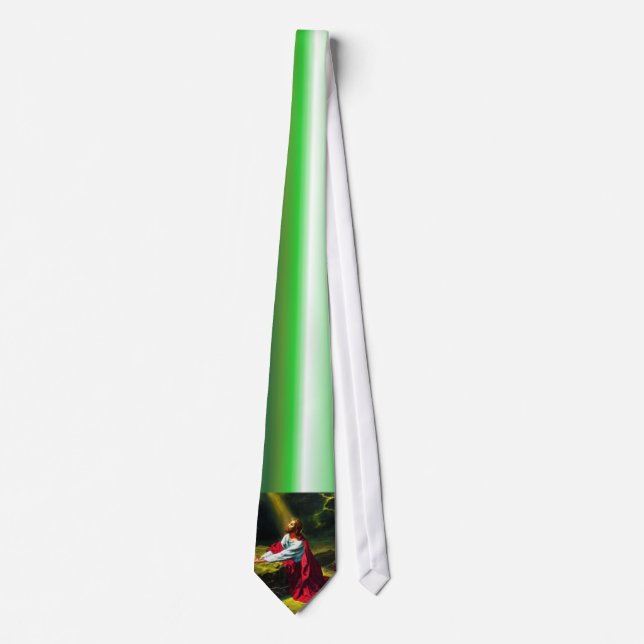 Jesus Christ Praying in the Garden of Gethsemane Tie (Front)