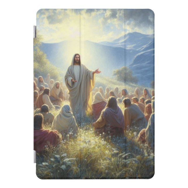 Jesus Christ preaching to the masses iPad Pro Cover (Front)