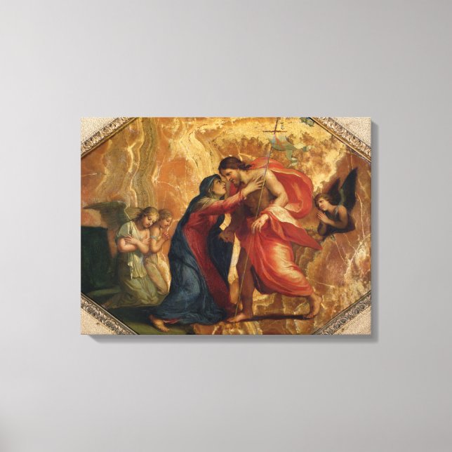 Jesus Christ Receiving the Virgin in Heaven Canvas Print (Front)