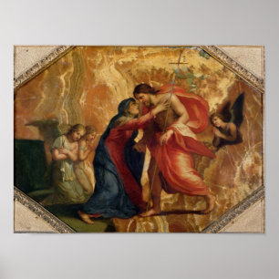 Jesus Christ Receiving the Virgin in Heaven Poster