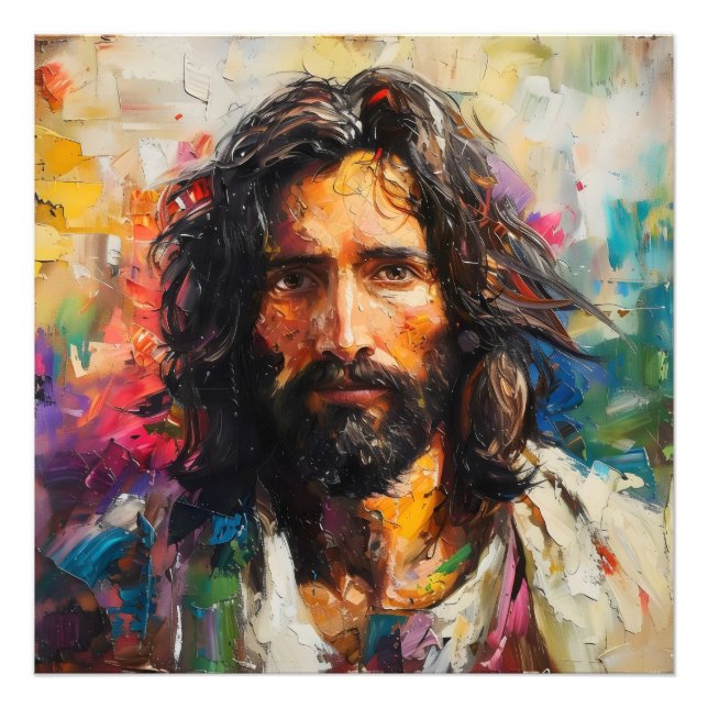 Jesus Christ Religion Color Photo Print (Front)