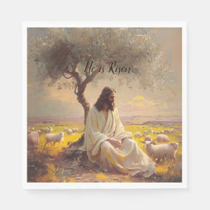 Jesus Christ Religious Easter Catholic  Napkins
