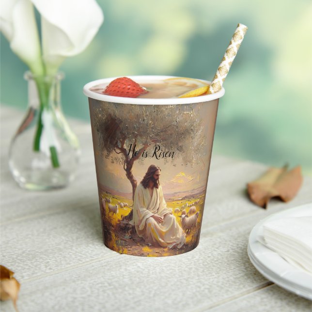 Jesus Christ Religious Easter Catholic  Paper Cups (Insitu)