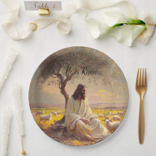 Jesus Christ Religious Easter Catholic  Paper Plates