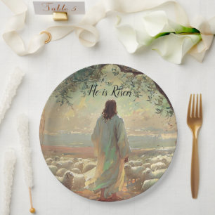 Jesus Christ Religious Easter Catholic Paper Plates