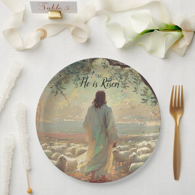 Jesus Christ Religious Easter Catholic  Paper Plates (Wedding)