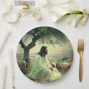 Jesus Christ Religious Easter Catholic Paper Plates
