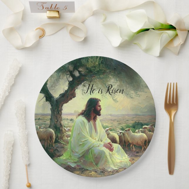Jesus Christ Religious Easter Catholic  Paper Plates (Wedding)
