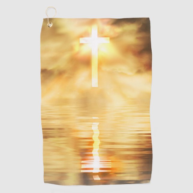 Jesus Christ Resurrected Golf Towel (Front)