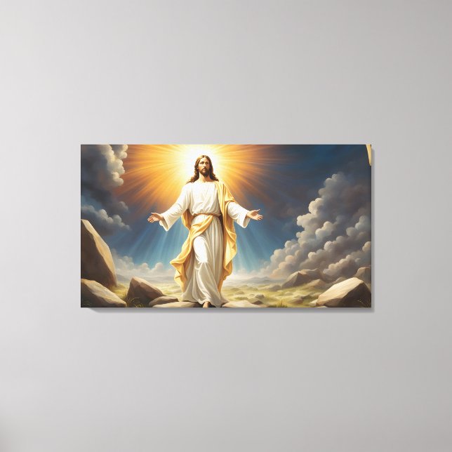 Jesus Christ resurrection  Canvas Print (Front)