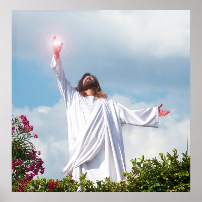 Jesus Christ Resurrection Easter Christian Poster (Front)