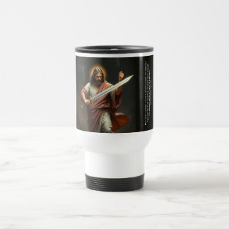Jesus Christ Returns with a Sword Travel Mug