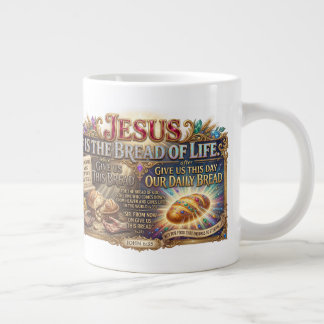 Jesus Christ Reveals Bread Of Life Truth Giant Coffee Mug