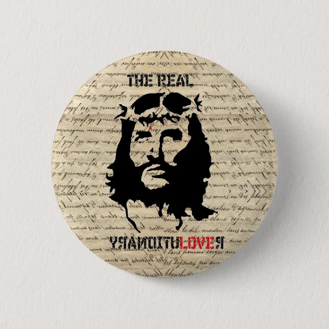 Jesus Christ revolutionary Pinback Button (Front)