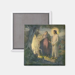 Jesus Christ Risen by the Tomb by ML Greer Magnet