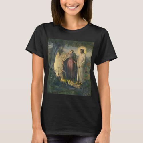 Jesus Christ Risen by the Tomb by ML Greer T_Shirt