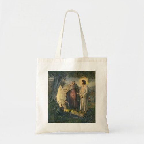 Jesus Christ Risen by the Tomb by ML Greer Tote Bag