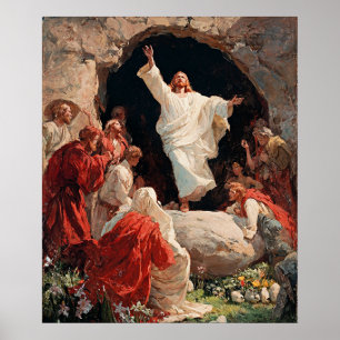 Jesus Christ Rising from the Tomb Poster
