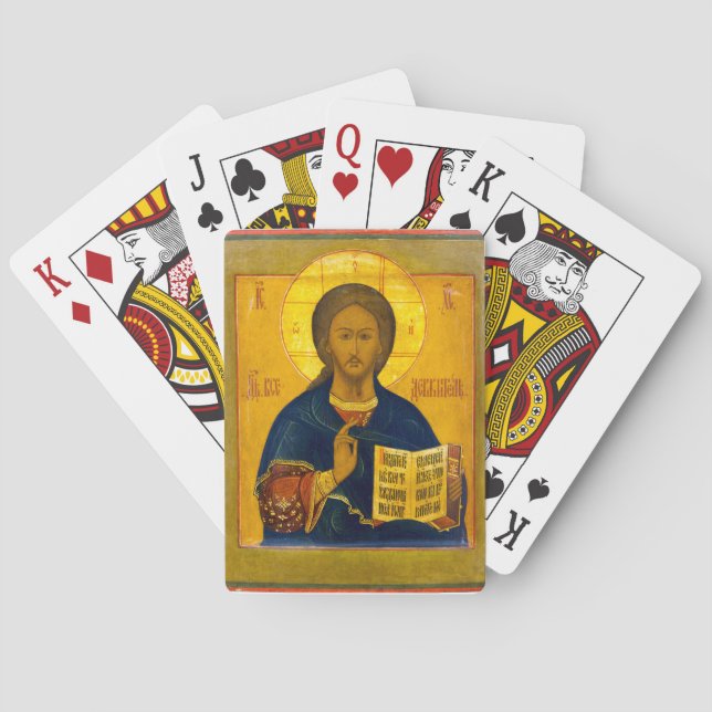 Jesus Christ Russian Icon Poker Cards (Back)