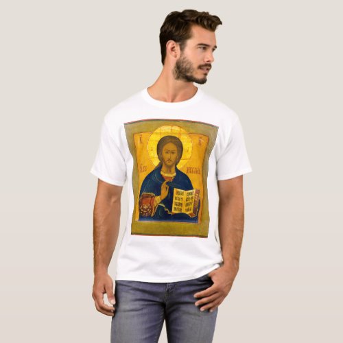 Jesus Christ Russian Icon T_Shirt