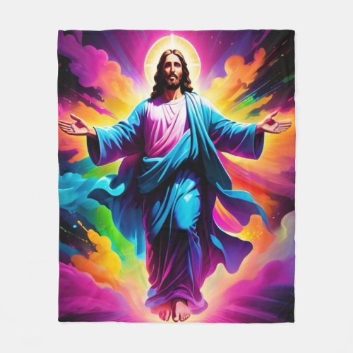 Jesus Christs Resurrection Fleece Blanket