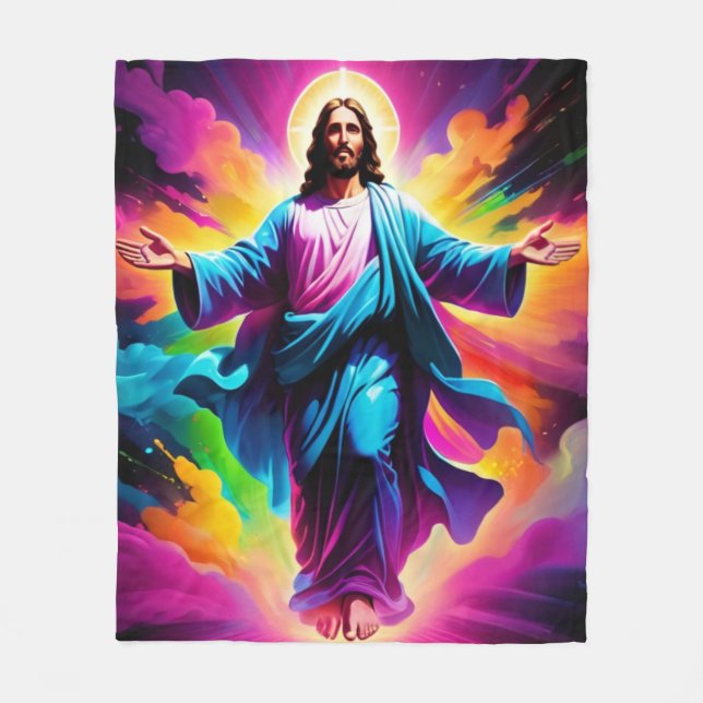 Jesus Christ’s Resurrection Fleece Blanket (Front)