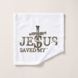 Jesus Christ Saved My Life Gift For Women Men Wash Cloth
