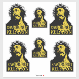 Jesus Christ - Savior Not Religion Sticker