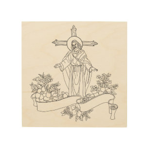 jesus Christ scroll and flowers art coloring page