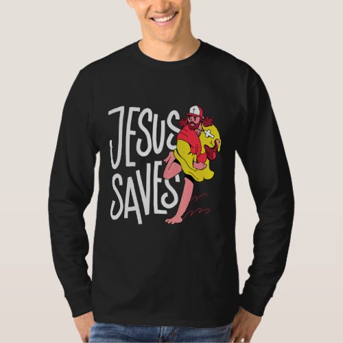 Jesus Christ Secures Save Bible Christian Cross T_Shirt