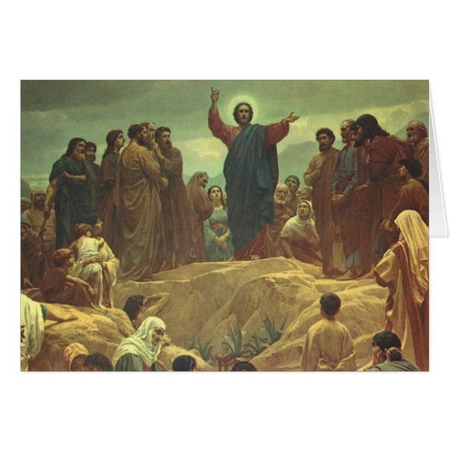 Jesus Christ Sermon on the Mount, Vintage Religion (Front Horizontal)