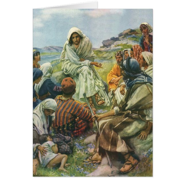 Jesus Christ Sermon on the Mount, Vintage Religion (Front)